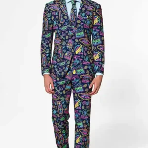 Mens Mr. Vegas 2 Piece Stylish Part Suit Walking