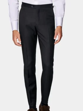 Mens Navy Blue 3 Piece Slim Fit Suit Trouser