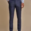 Mens Navy Blue 3 Piece Stylish Suit Pant