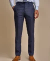Mens Navy Blue 3 Piece Stylish Suit Pant