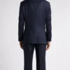 Mens Navy Blue Classic 2 Piece Suit Back