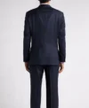 Mens Navy Blue Classic 2 Piece Suit Back