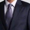 Mens Navy Blue Classic 2 Piece Suit Collar