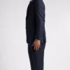 Mens Navy Blue Classic 2 Piece Suit Side