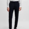 Mens Navy Blue Double Breasted 2 Piece Suit Pant