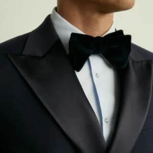 Mens Navy Blue Modern Fit Double Breasted Suit Collar