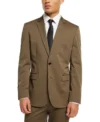 Mens Olive Brown 2 Piece Regular Fit Tuxedo Suit