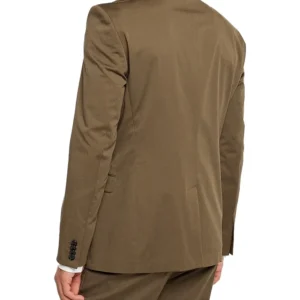 Mens Olive Brown 2 Piece Regular Fit Tuxedo Suit Back