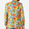 Mens Pokemon Printed Slim Fit Suit Back