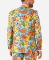 Mens Pokemon Printed Slim Fit Suit Back