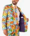 Mens Pokemon Printed Slim Fit Suit Closure