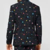 Mens Printed Black PAC MAN™ Trendy Suit Back