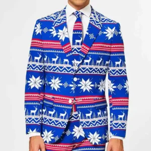 Mens Printed The Rudolph Stylish 2 Piece Suit