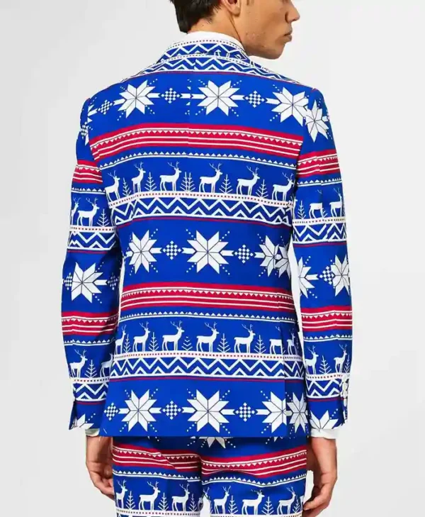 Mens Printed The Rudolph Stylish 2 Piece Suit Back