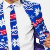 Mens Printed The Rudolph Stylish 2 Piece Suit Collar