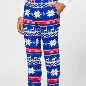 Mens Printed The Rudolph Stylish 2 Piece Suit Trouser