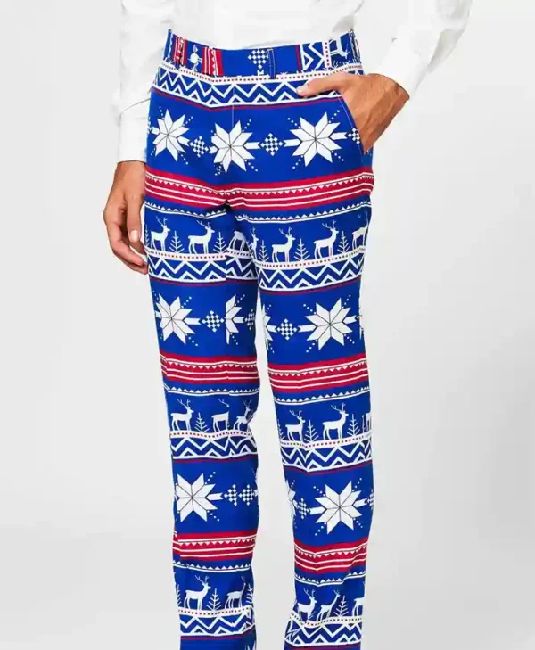 Mens Printed The Rudolph Stylish 2 Piece Suit Trouser