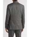Mens Slim Fit Shadow Grey 2 Piece Suit Back