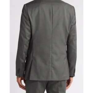 Mens Slim Fit Shadow Grey 2 Piece Suit Back