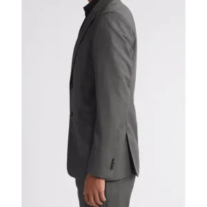 Mens Slim Fit Shadow Grey 2 Piece Suit Side