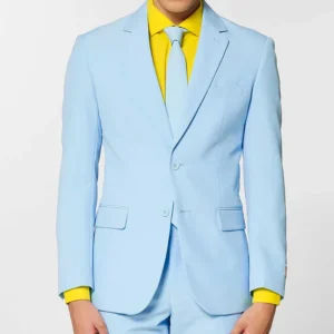 Mens Stylish Cool Blue 2 Piece Suit