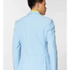 Mens Stylish Cool Blue 2 Piece Suit Back