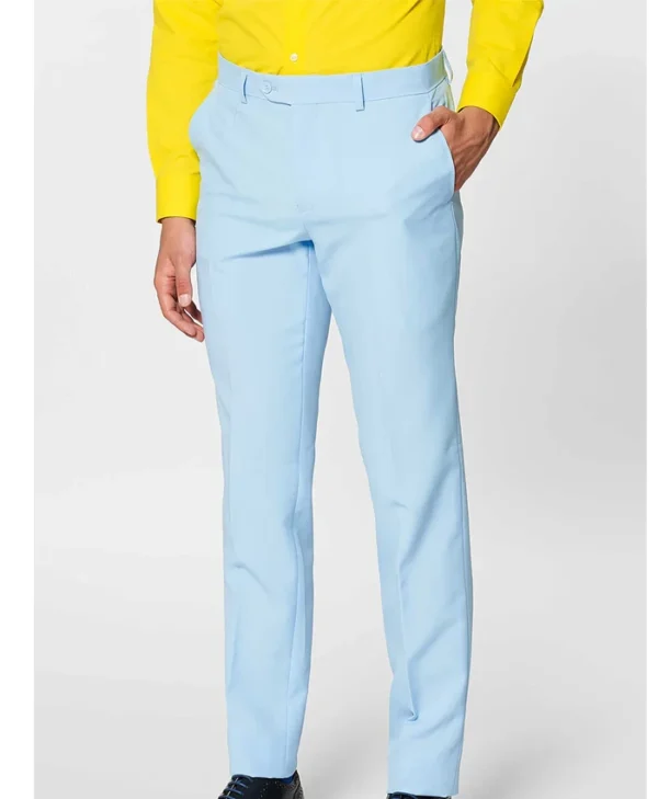 Mens Stylish Cool Blue 2 Piece Suit Trouser