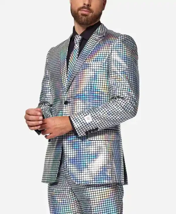 Mens Stylish Discoballer 2 Piece Party Suit