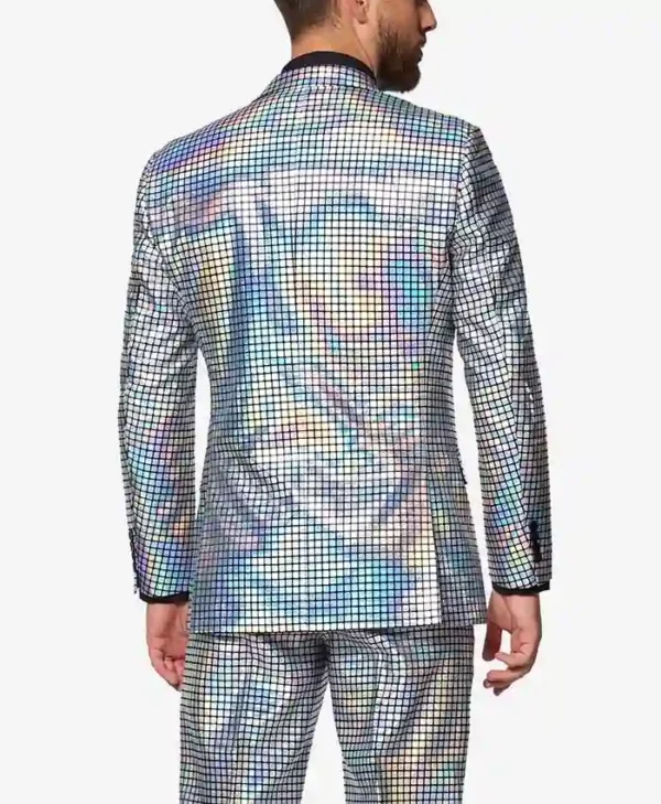 Mens Stylish Discoballer 2 Piece Party Suit Back