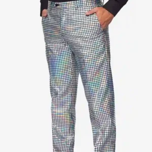 Mens Stylish Discoballer 2 Piece Party Suit Trouser