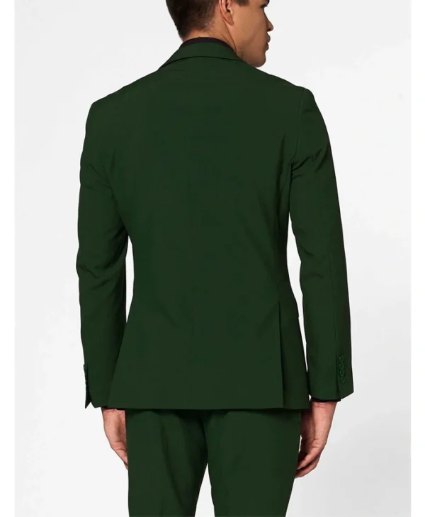Mens Stylish Glorious Green 2 Piece Suit Back
