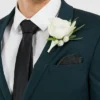 Mens Stylish Green Blain Slim Suit Jacket Collar