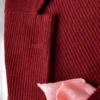 Mens Stylish Red Yellow Corduroy Suit Collar