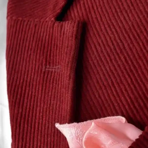 Mens Stylish Red Yellow Corduroy Suit Collar