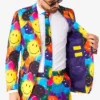 Mens Stylish Smiley® Drip Two Piece Suit Closure