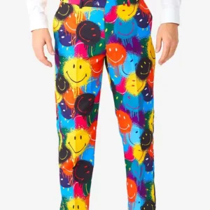Mens Stylish Smiley® Drip Two Piece Suit Trouser