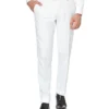Mens Stylish White Knight Trim Fit Two Piece Suit Trouser