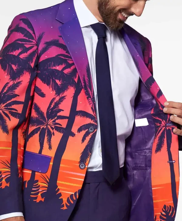 Mens Suave Sunset Stylish 2 Piece Suit Closure