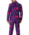 Mens Suitmeister Retro Neon Navy Suit Back