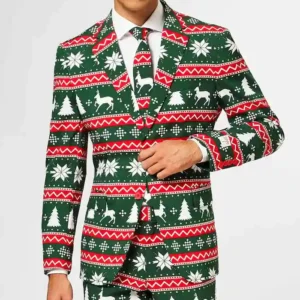 Mens Suits Green Festive Green 2 Piece Suit