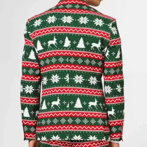 Mens Suits Green Festive Green 2 Piece Suit Back