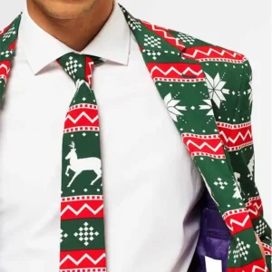 Mens Suits Green Festive Green 2 Piece Suit Collar