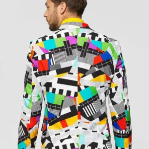 Mens Testival Colorful Printed Suit Back