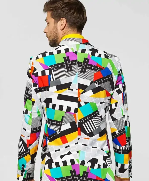 Mens Testival Colorful Printed Suit Back
