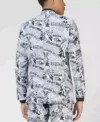 Mens Textile Telegraph Printed 2 Piece Suit Back