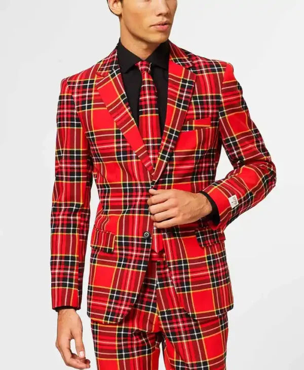 Mens The Lumberjack Red 2 Piece Suit