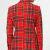 Mens The Lumberjack Red 2 Piece Suit Back