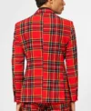 Mens The Lumberjack Red 2 Piece Suit Back