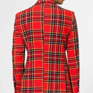 Mens The Lumberjack Red 2 Piece Suit Back