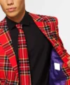 Mens The Lumberjack Red 2 Piece Suit Closure